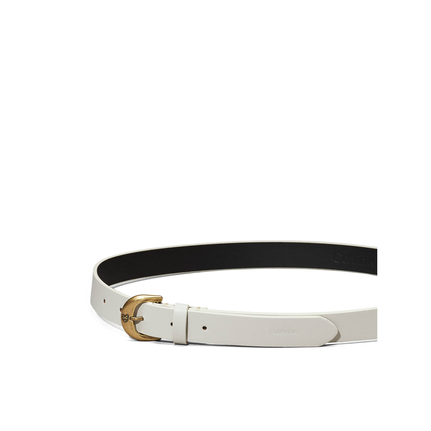 Calvin Klein leren riem ecru