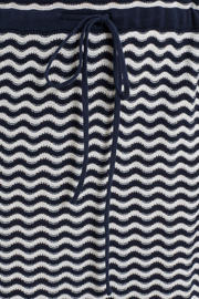 thumbnail: Anytime crochet T-shirt jurk donkerblauw/wit