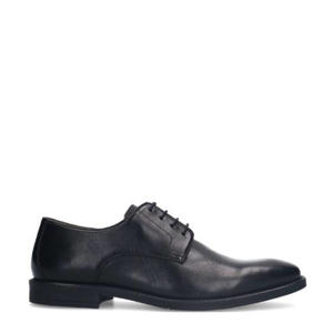 leren veterschoenen zwart