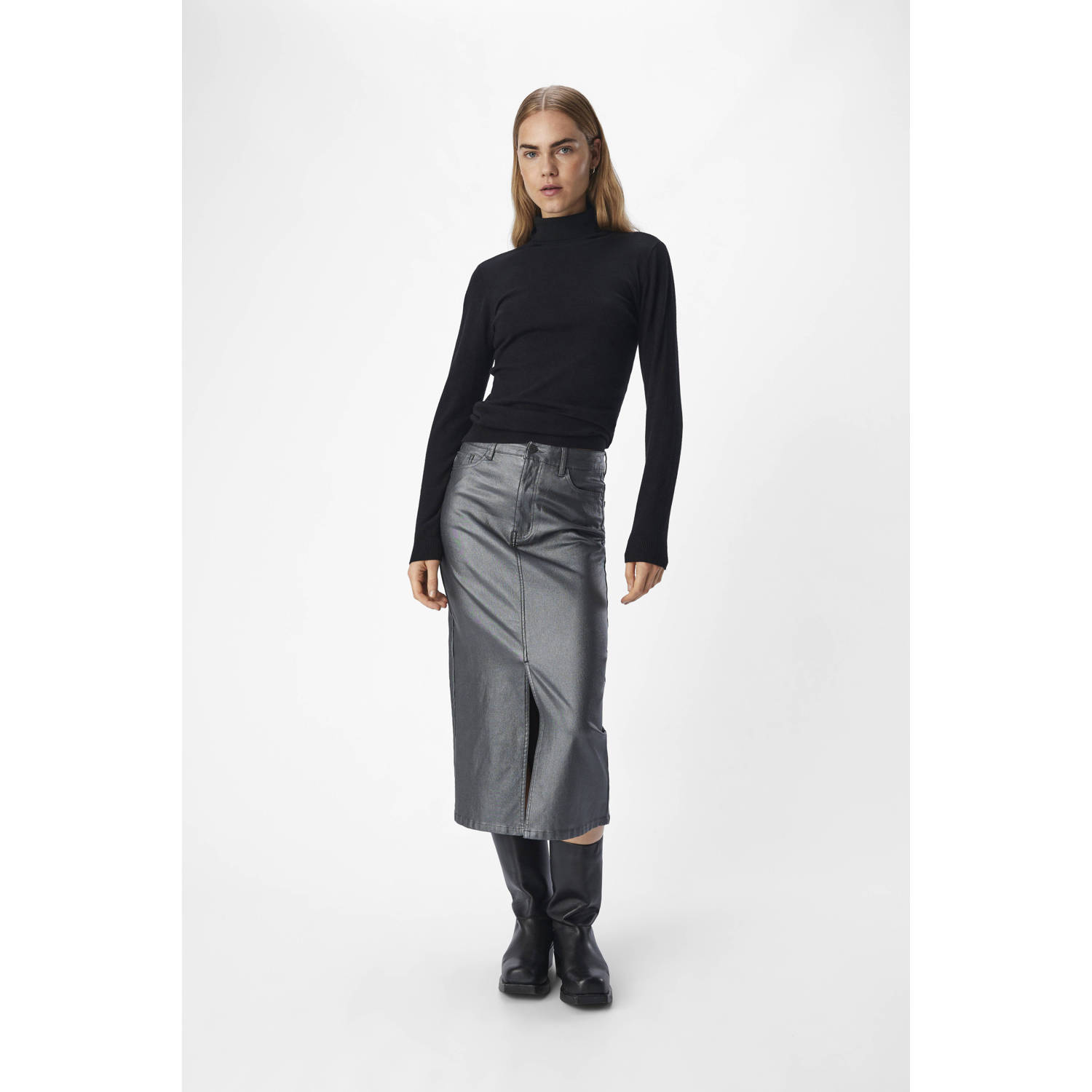 OBJECT midi rok grijs