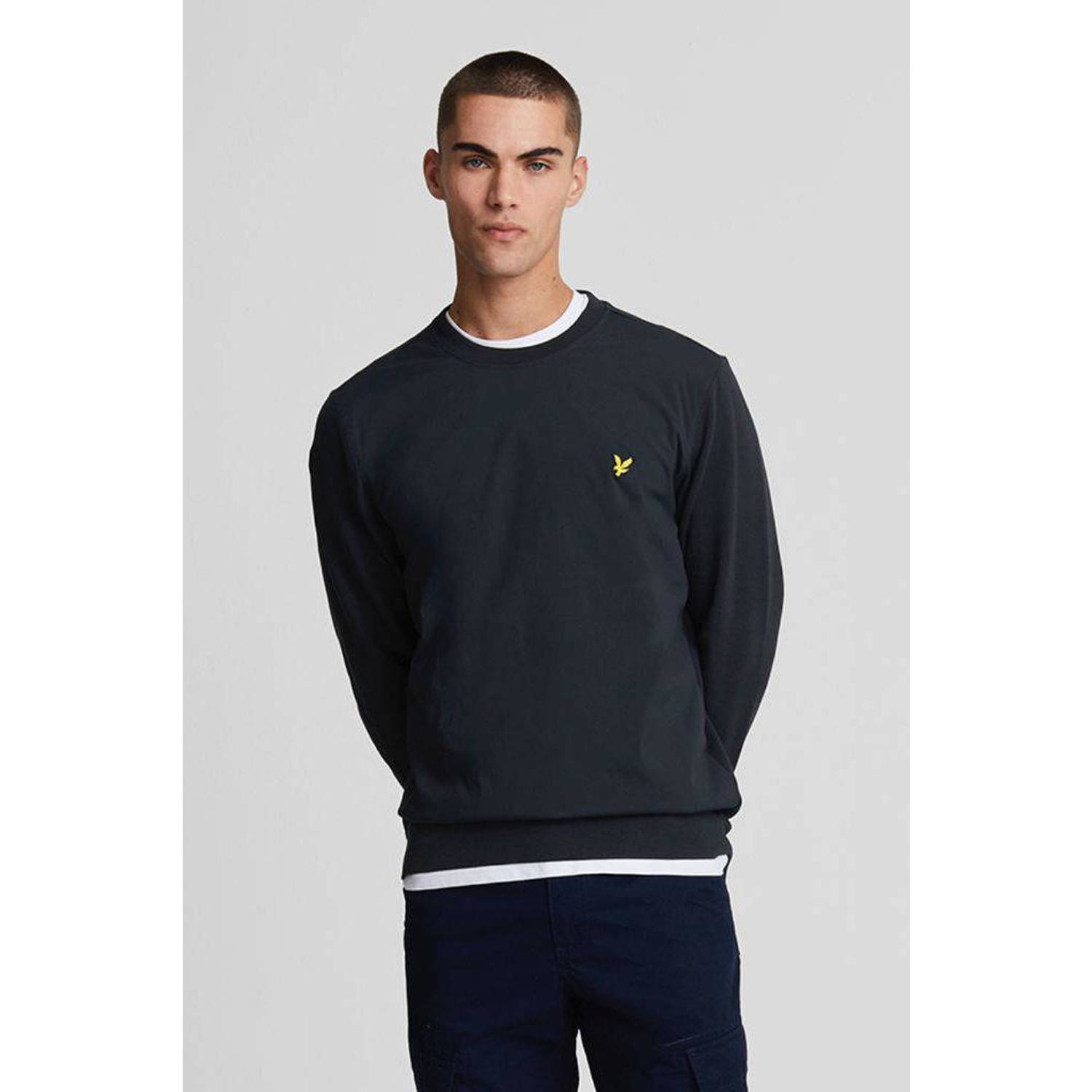 Lyle & Scott sweater donkerblauw