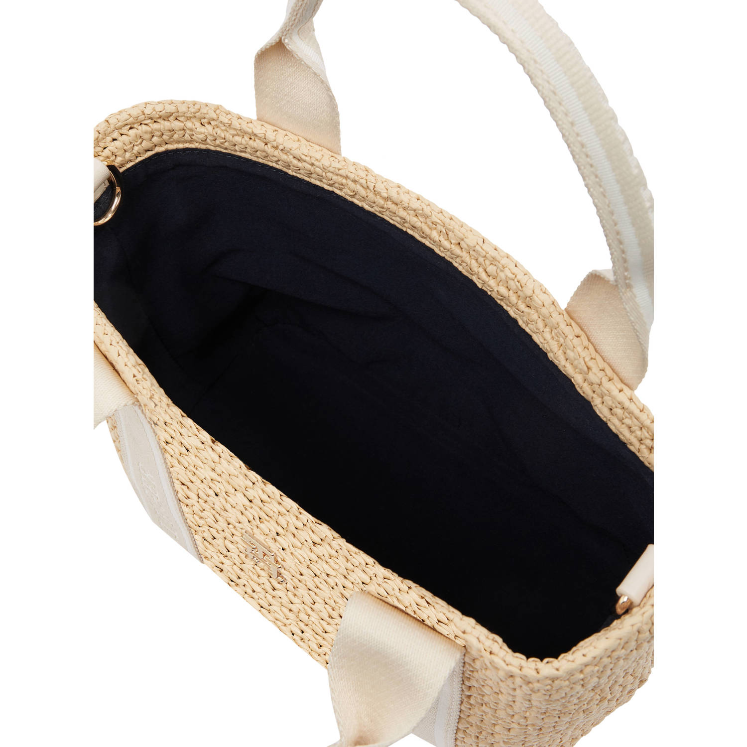 Tommy Hilfiger raffia mini handtas TH Spring naturel