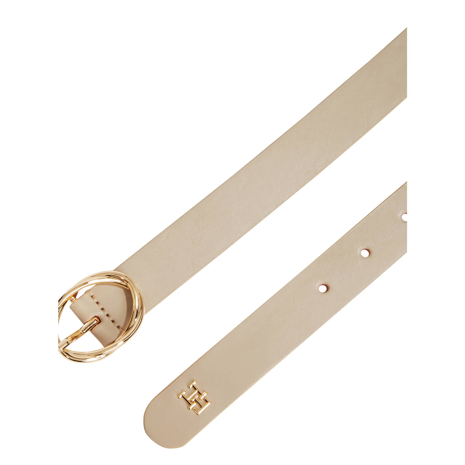 Tommy Hilfiger leren riem TH Chic ecru