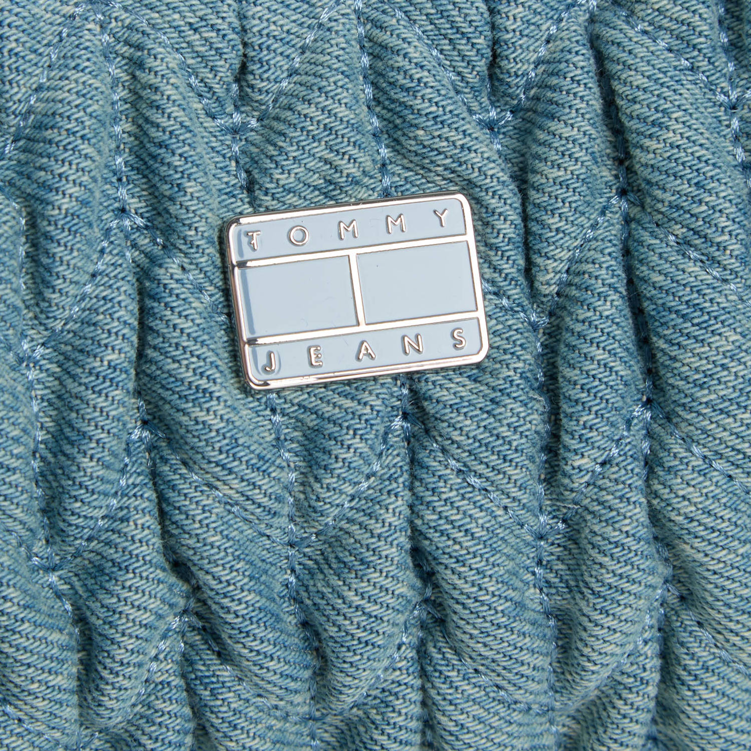 Tommy Jeans denim schoudertas TJW Iconic blauw