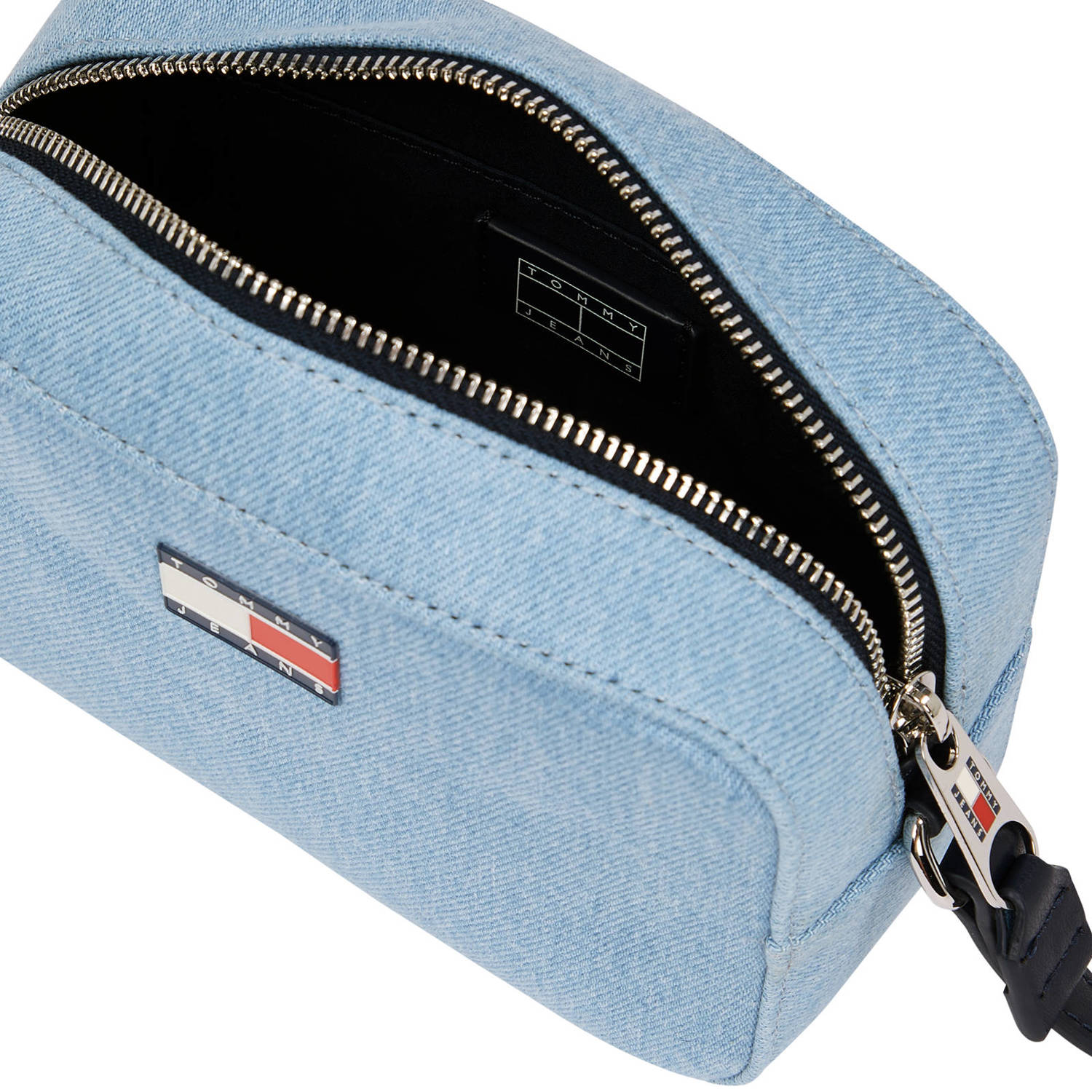 Tommy Jeans denim crossbody tas blauw
