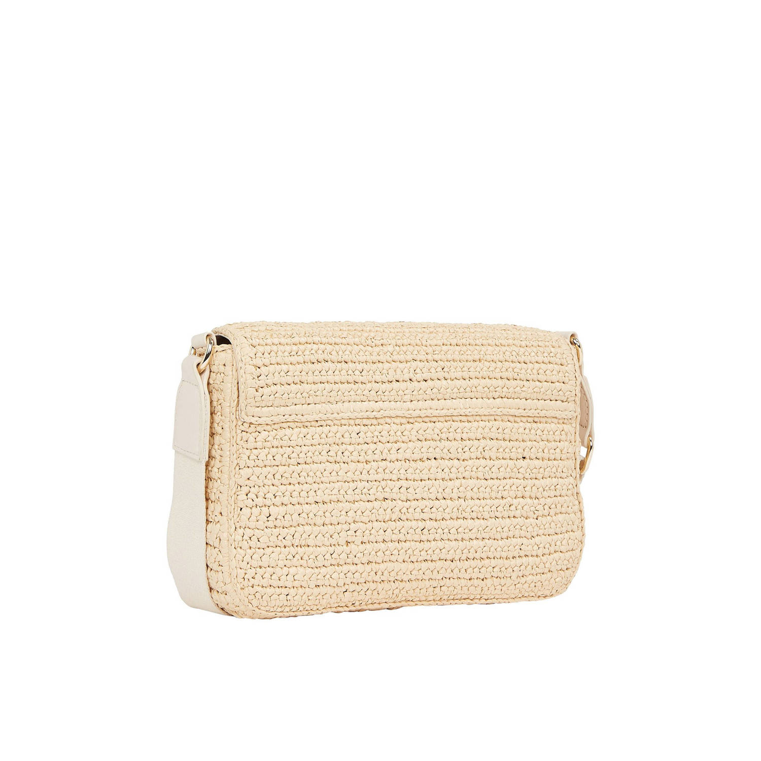 Tommy Hilfiger raffia crossbody tas TH Spring naturel