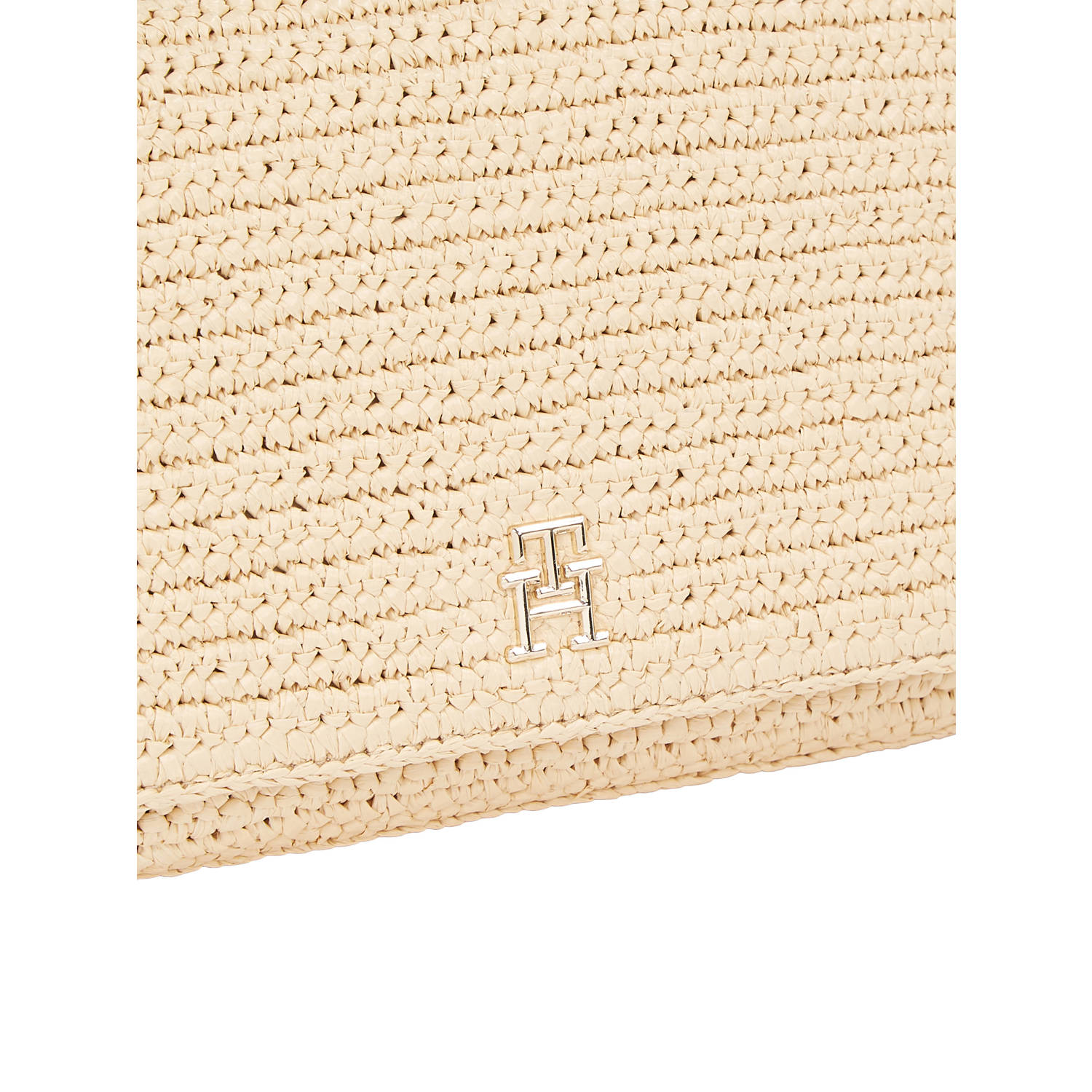 Tommy Hilfiger raffia crossbody tas TH Spring naturel