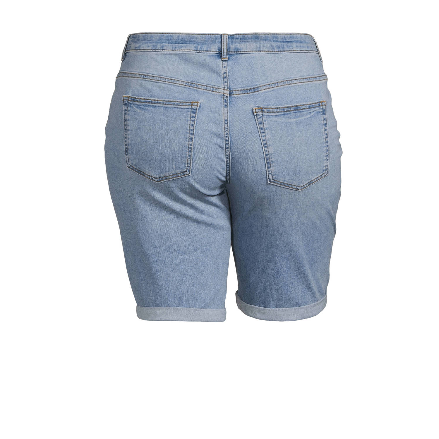 anytime regular fit denim short lichtblauw
