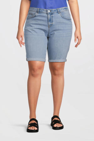 regular fit denim short lichtblauw