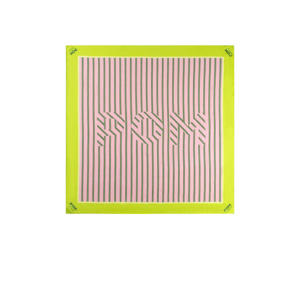 sjaal POM Stripes roze/groen