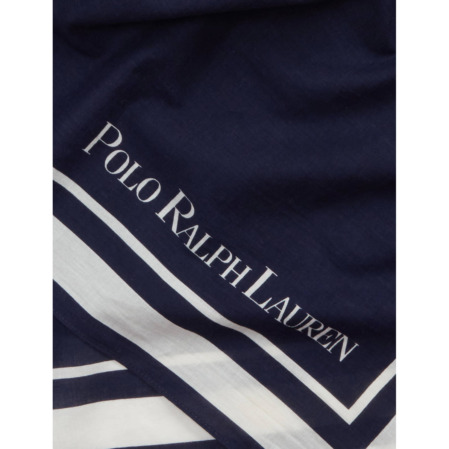 Ralph Lauren sjaal met logo donkerblauw