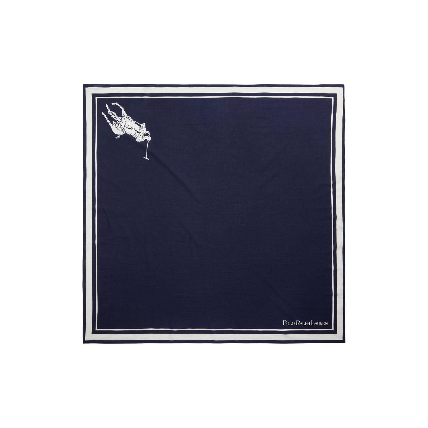 Ralph Lauren sjaal met logo donkerblauw
