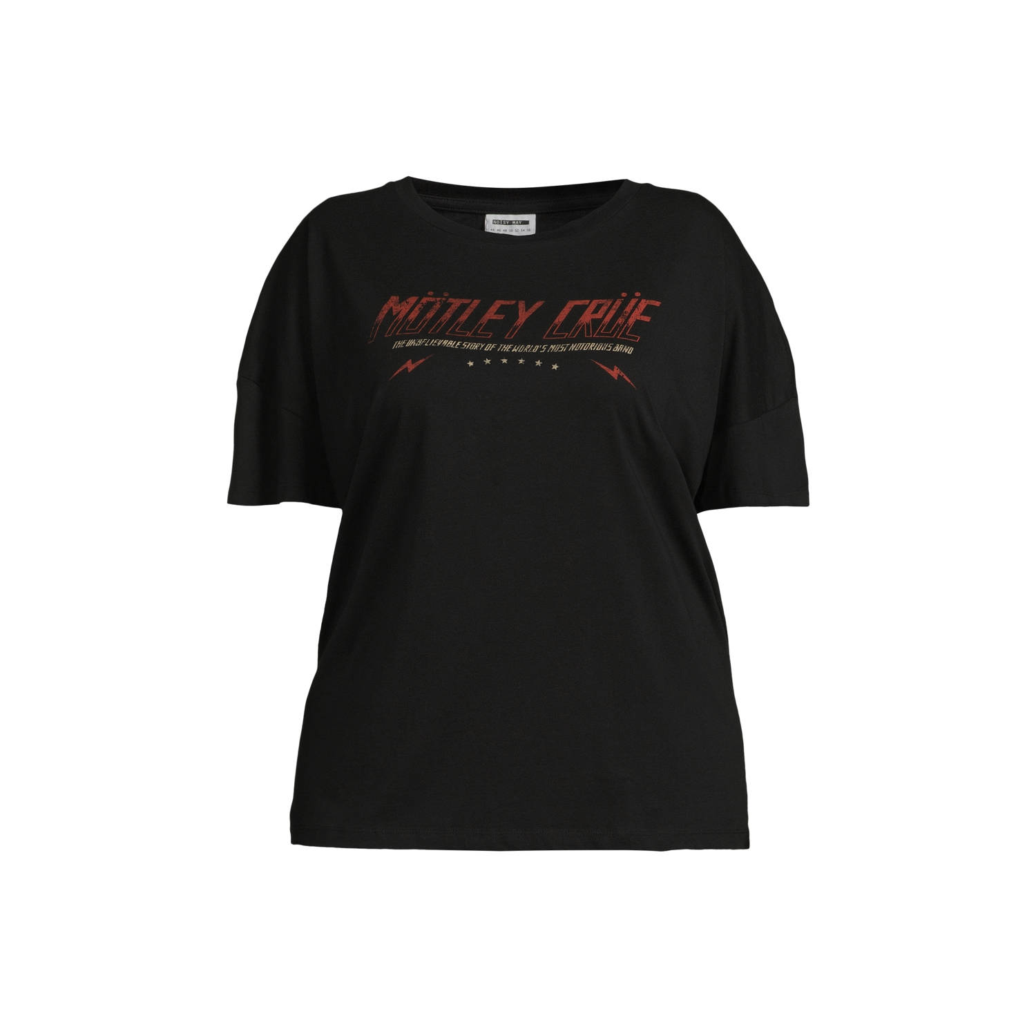 NOISY MAY Curve T-shirt NMIDA met backprint zwart