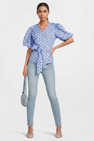 regular waist skinny jeans lichtblauw