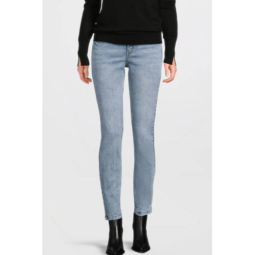 anytime regular waist skinny jeans gewassen blauw afbeelding