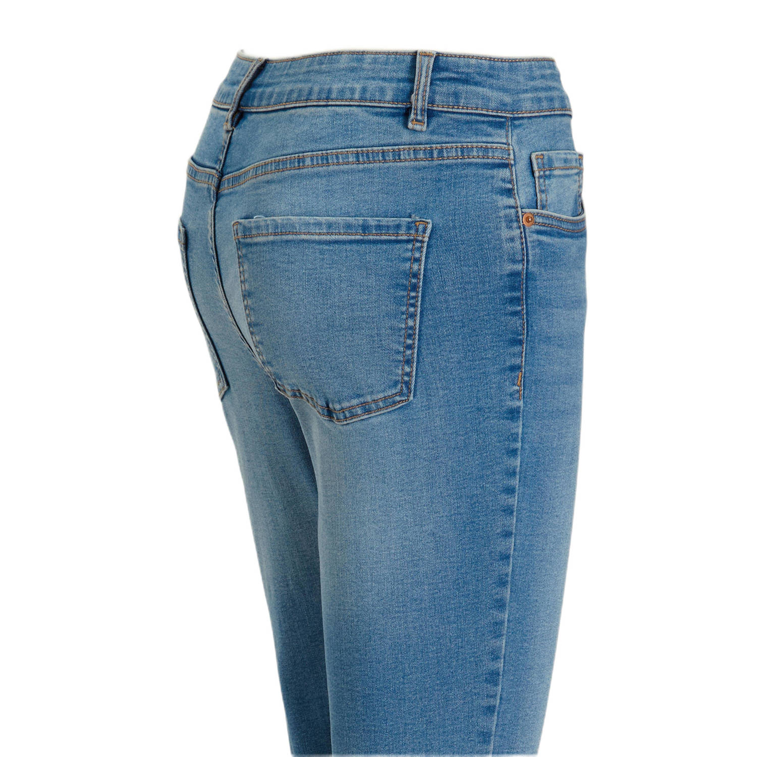 anytime mid rise skinny jeans blauw
