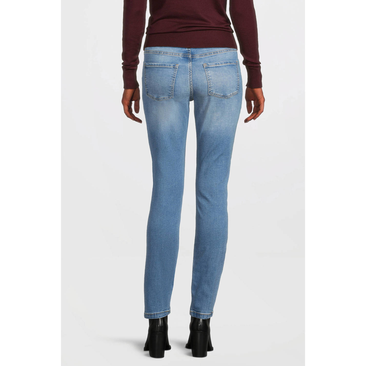 anytime regular waist skinny jeans blauw
