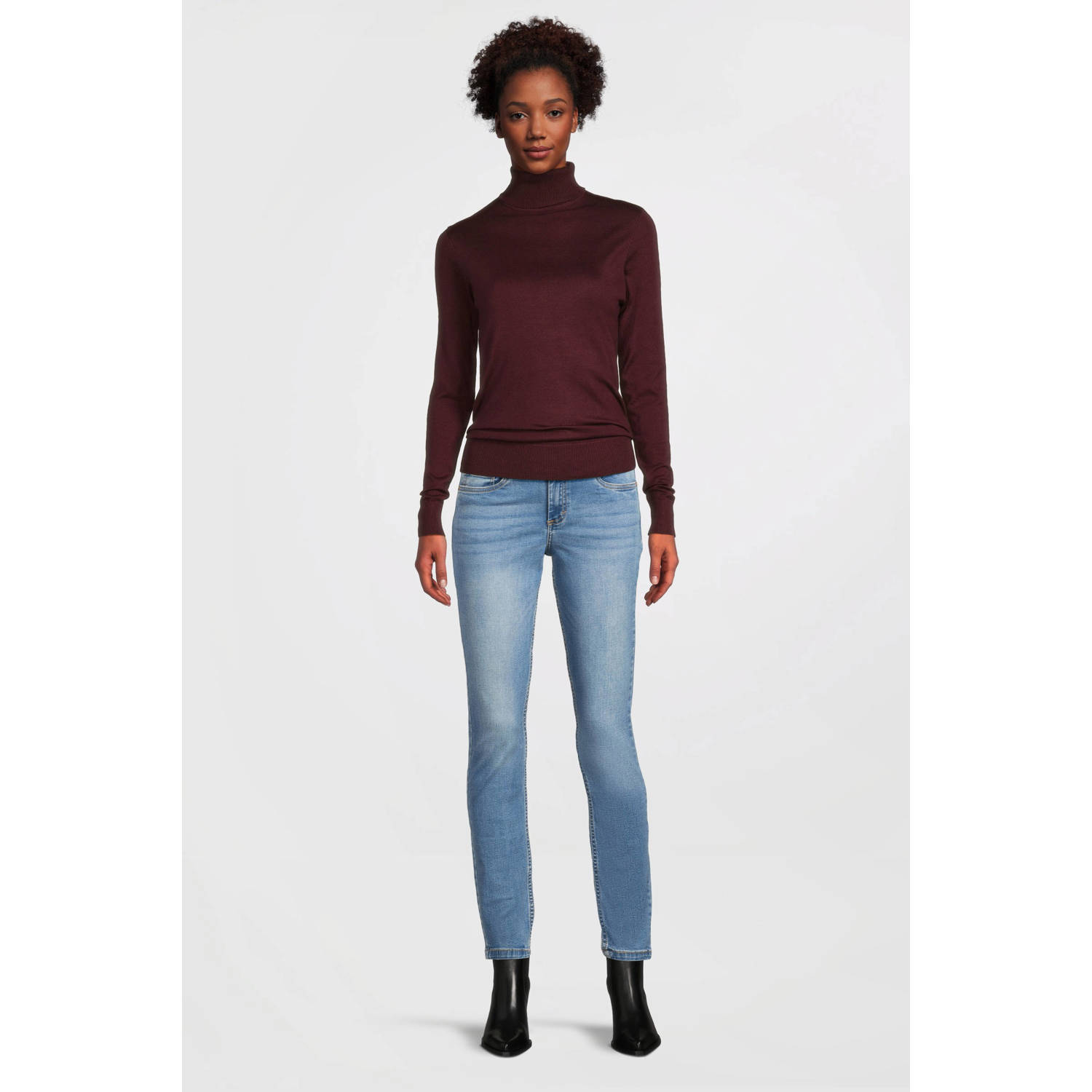anytime regular waist skinny jeans blauw