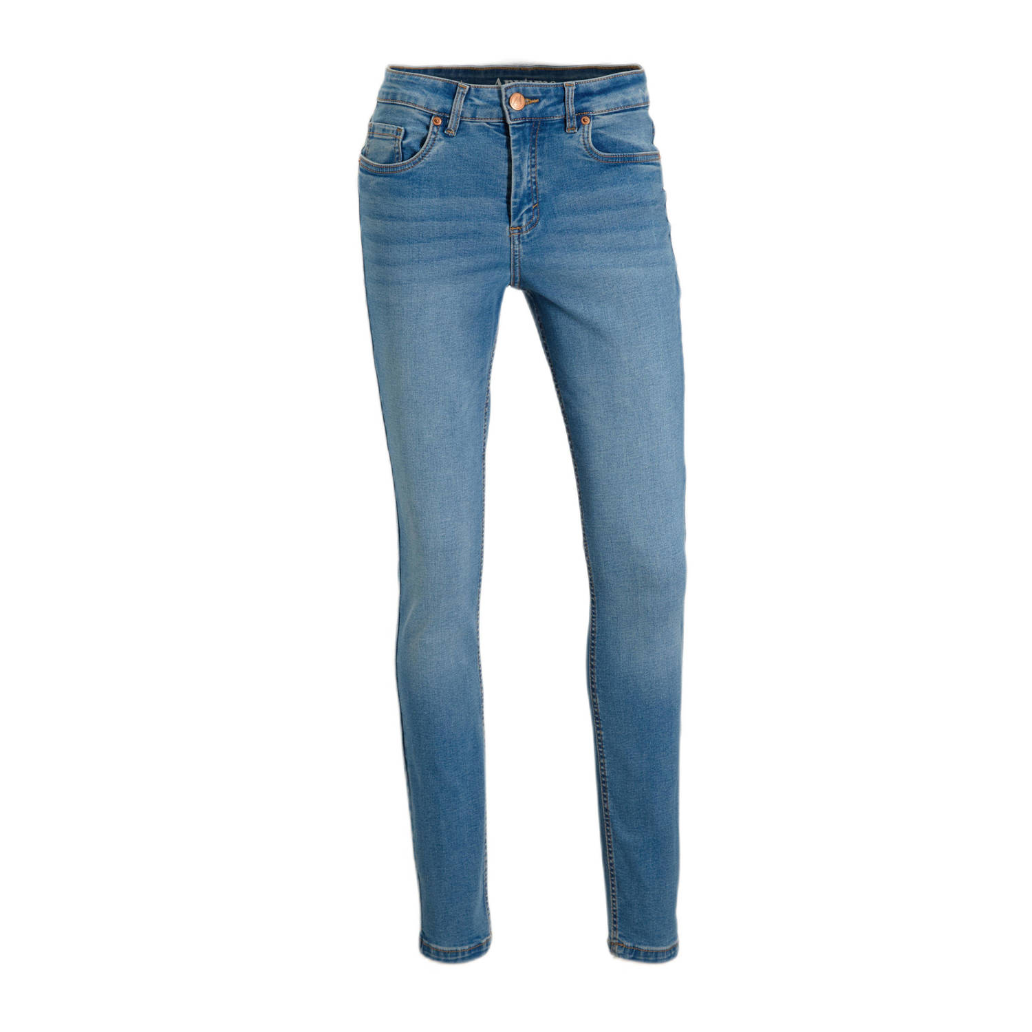 Anytime mid rise skinny jeans blauw