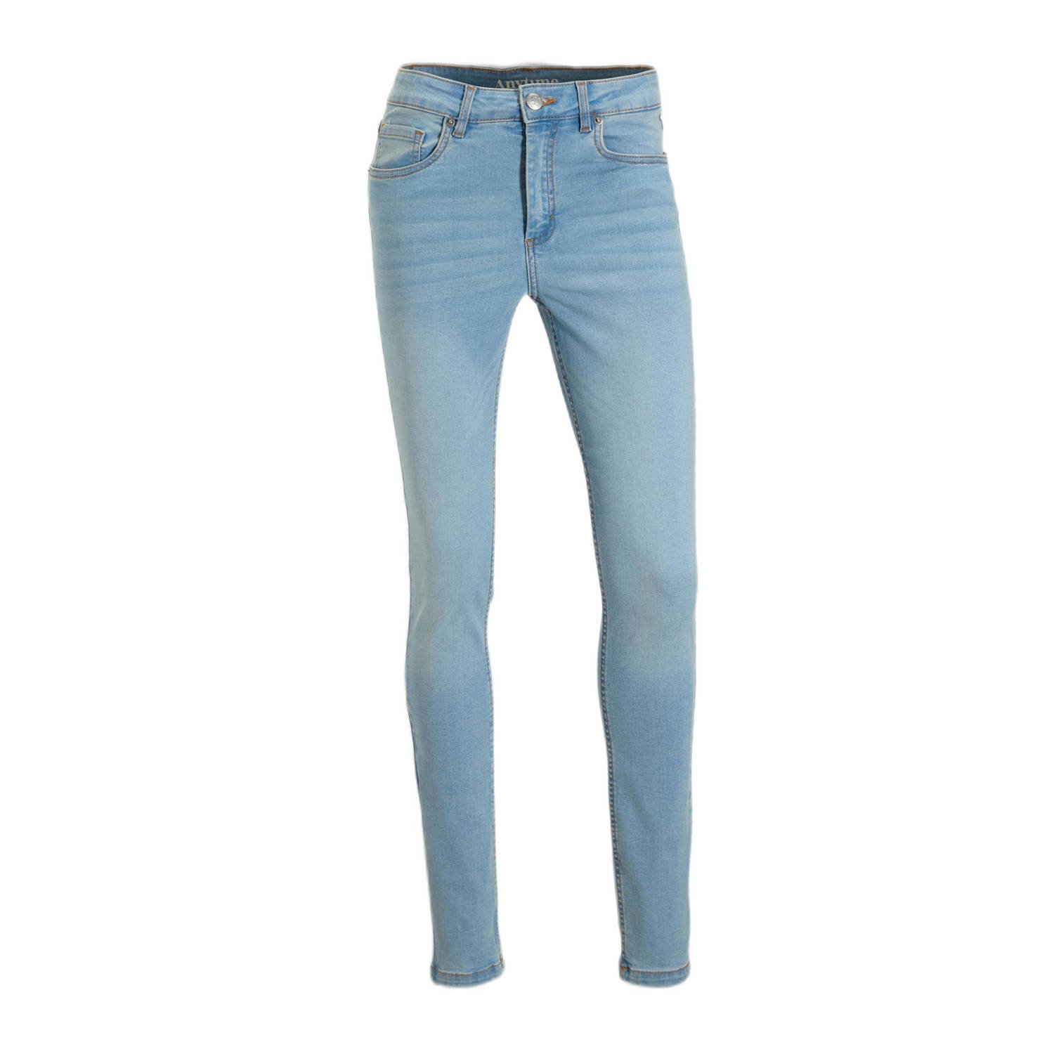 Anytime high waist skinny jeans lichtblauw