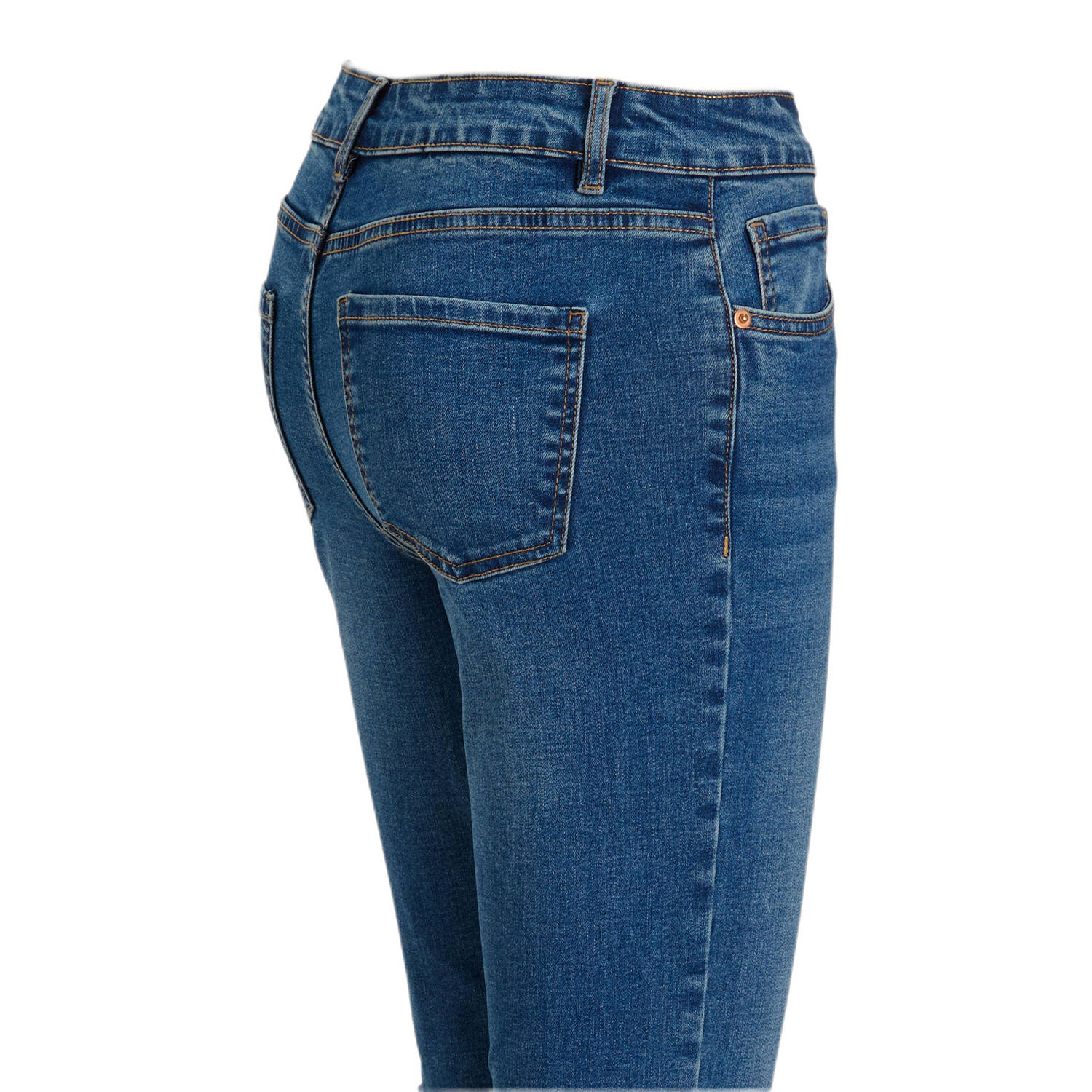 anytime high waist skinny jeans donkerblauw