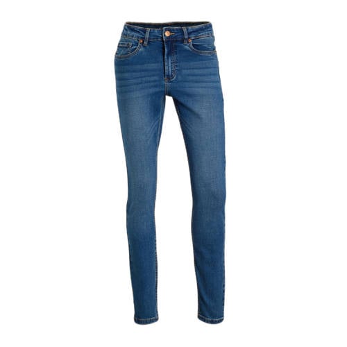 Anytime high waist skinny jeans donkerblauw afbeelding