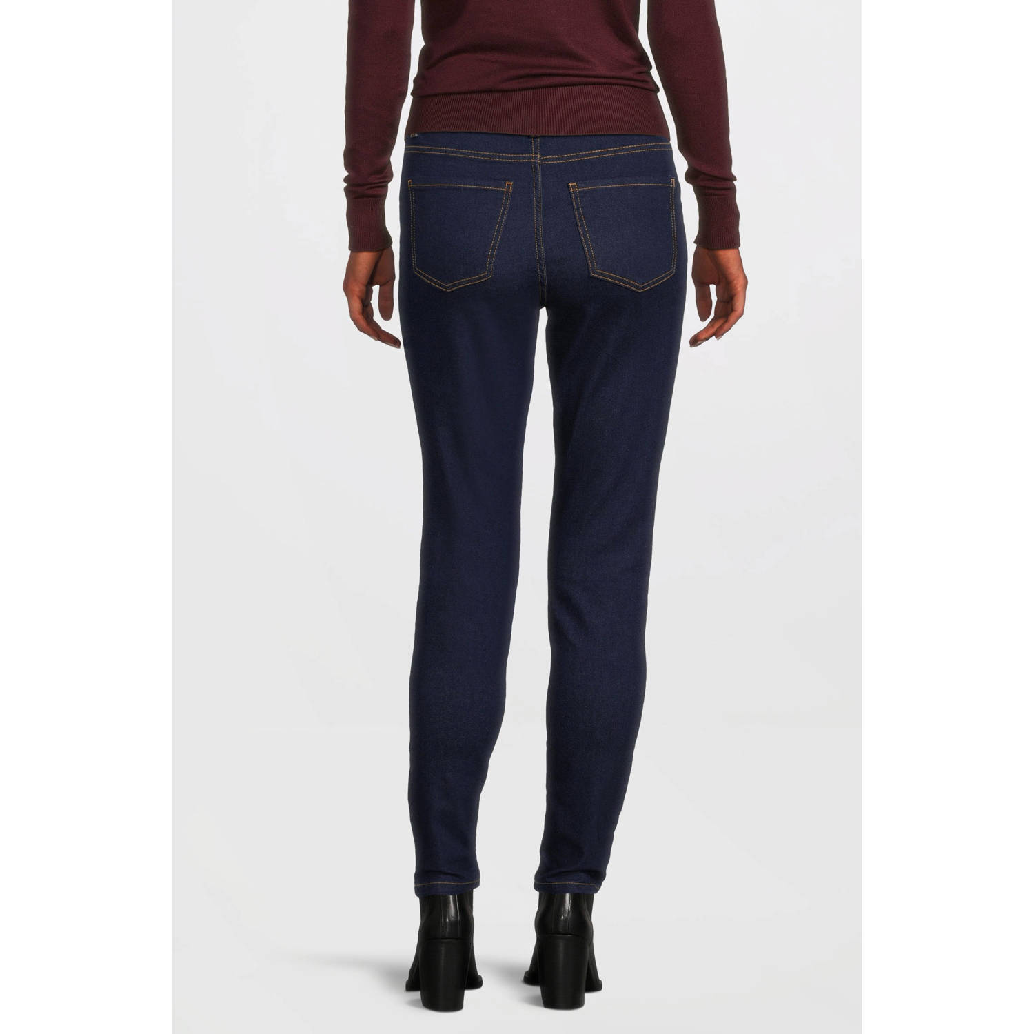 anytime high waist skinny jeans donkerblauw