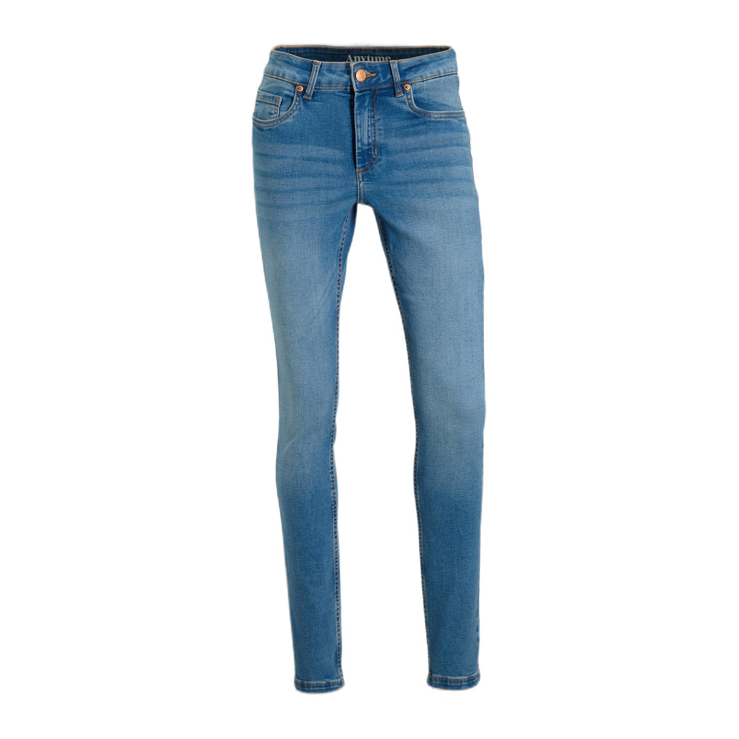 Anytime high waist skinny jeans blauw