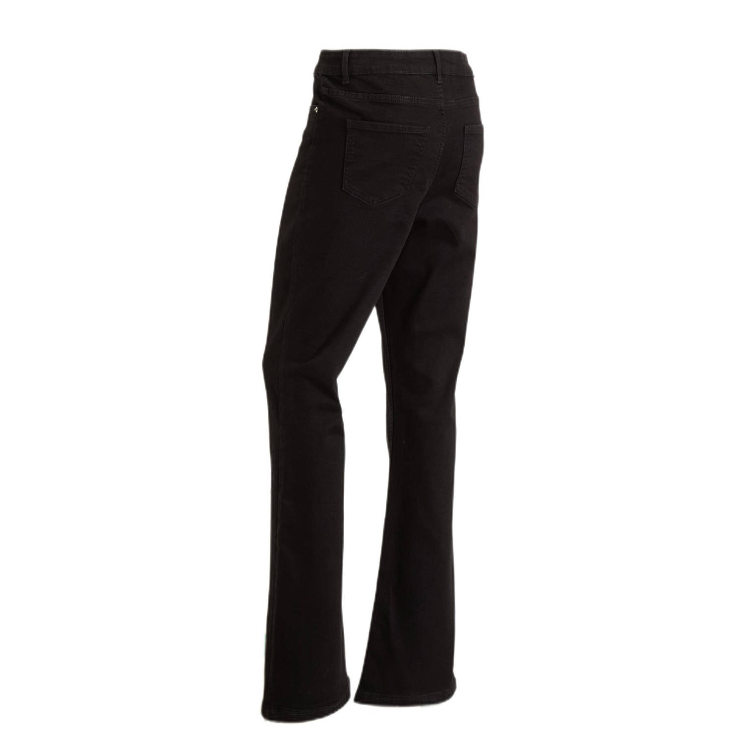 anytime high waist flared jeans zwart