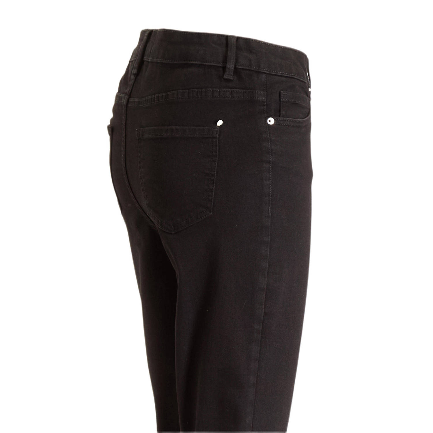 anytime high waist flared jeans zwart