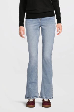high waist flared jeans gewassen blauw