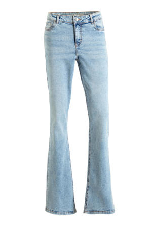 high waist flared jeans gewassen blauw