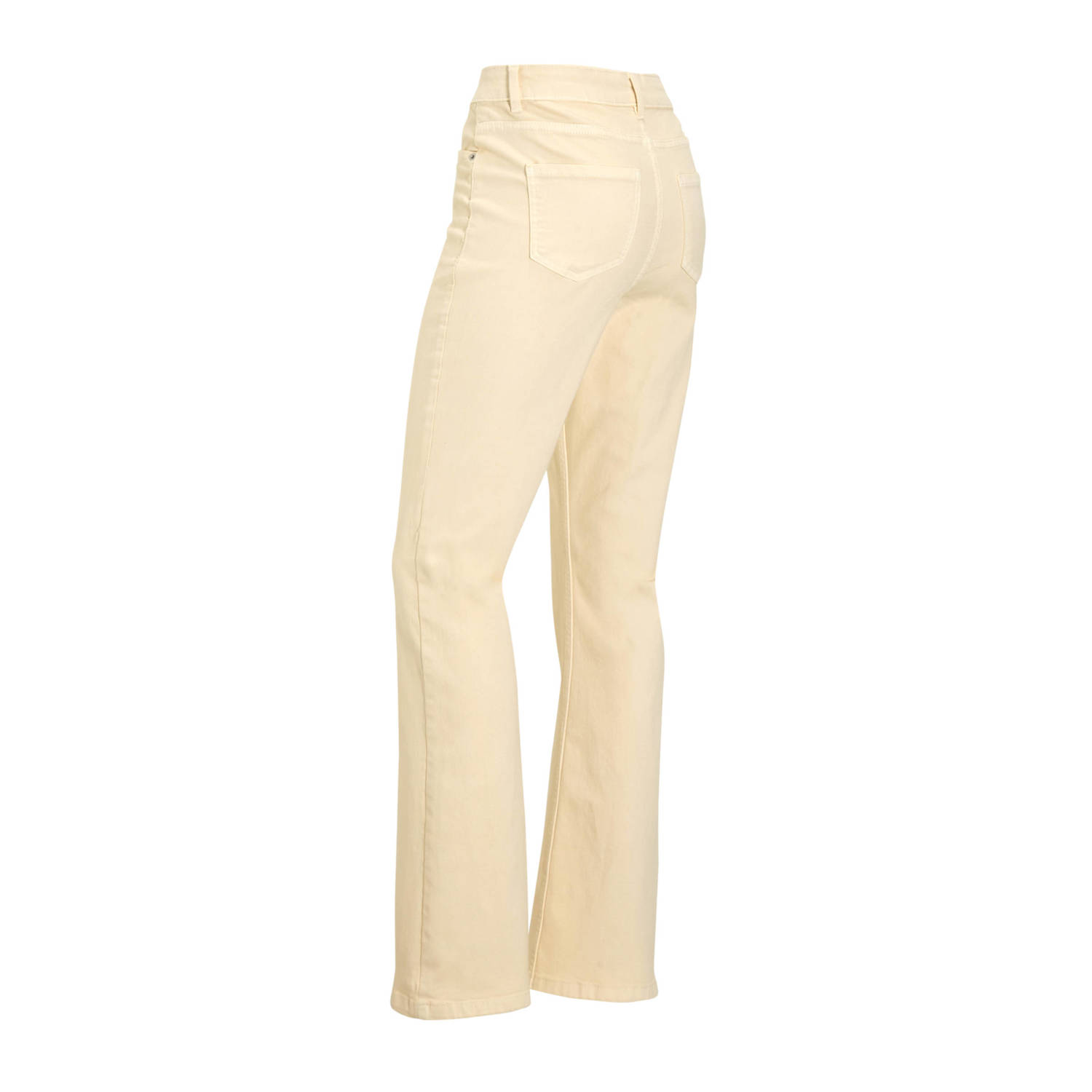 anytime high waist flared jeans ecru