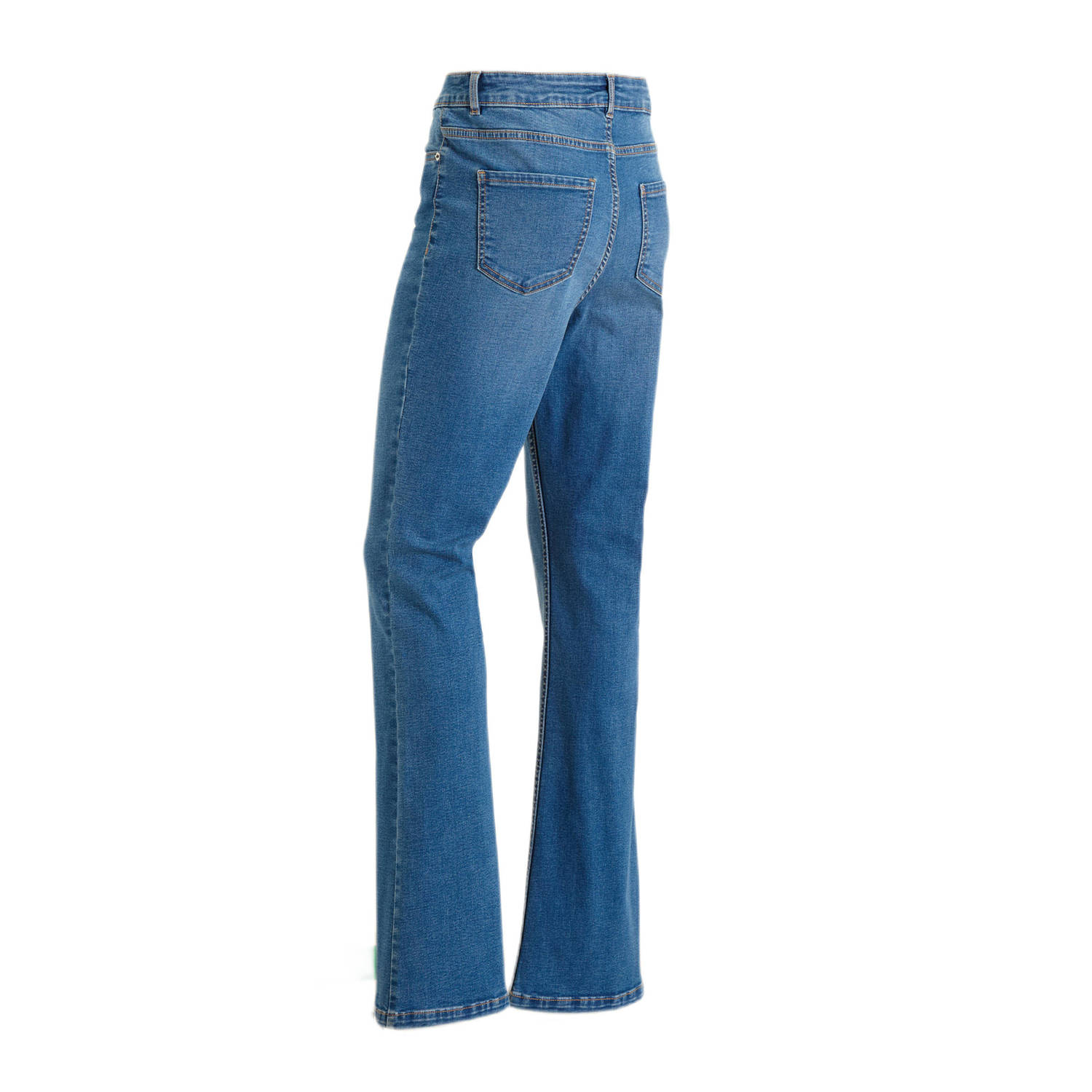 anytime high waist flared jeans donkerblauw