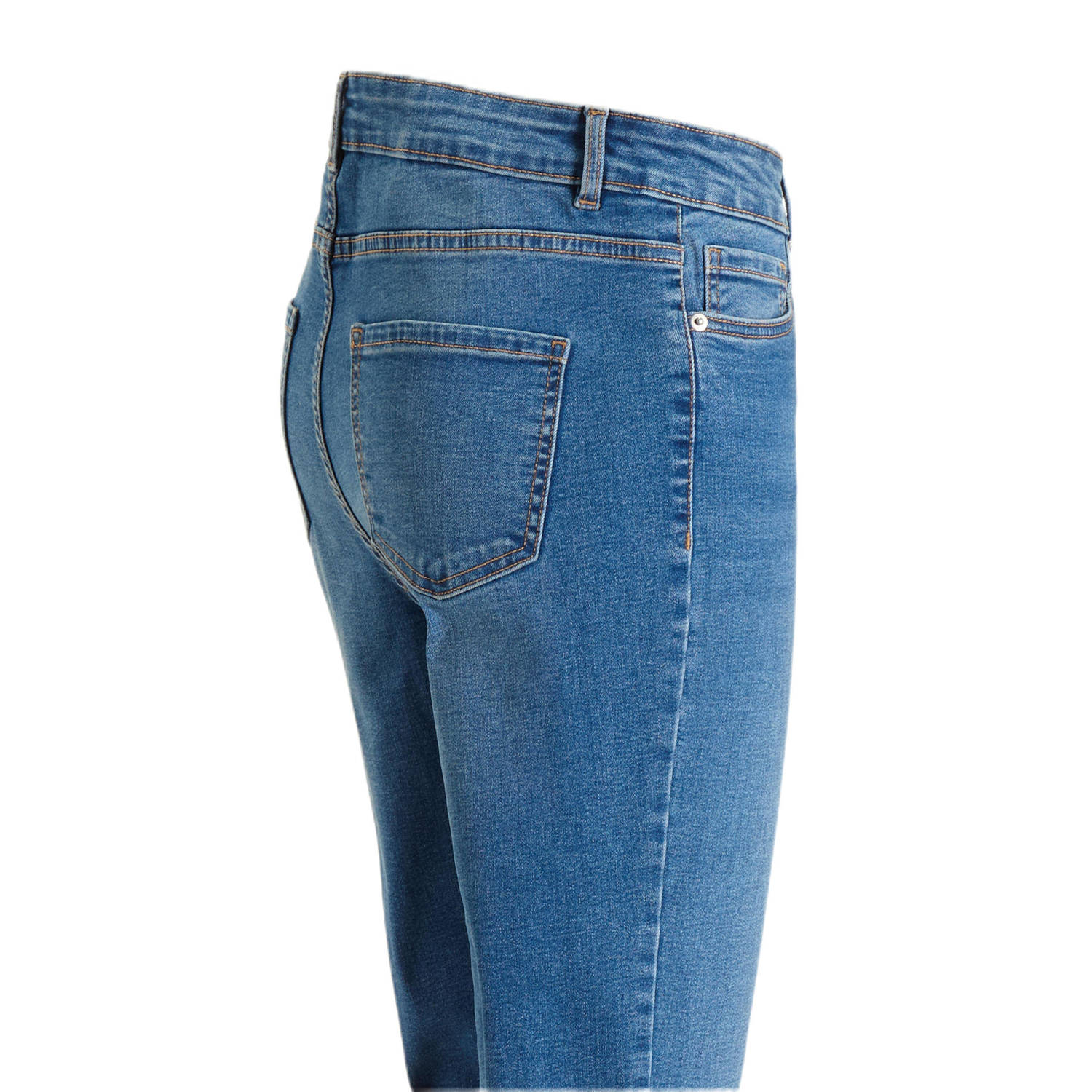 anytime high waist flared jeans donkerblauw