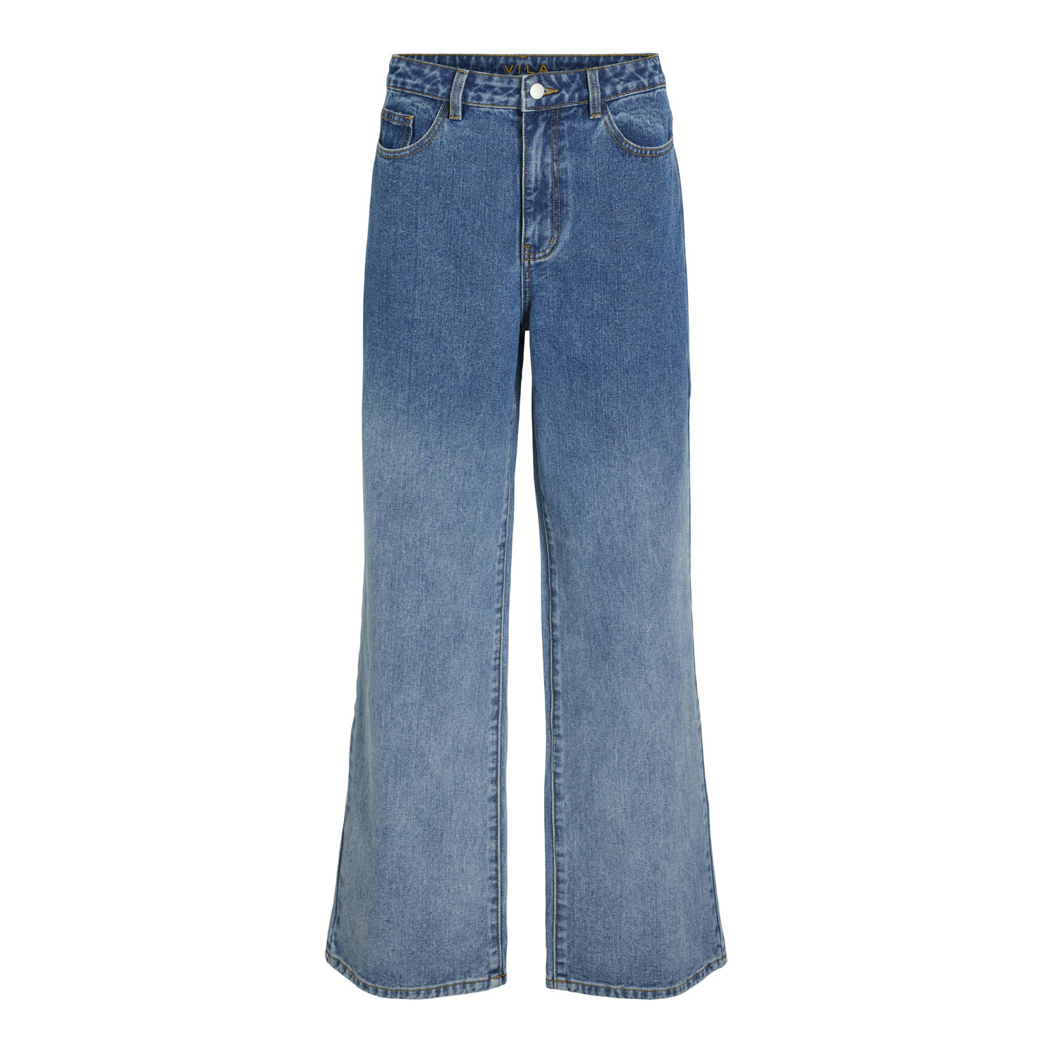 VILA high waist wide leg jeans light blue denim
