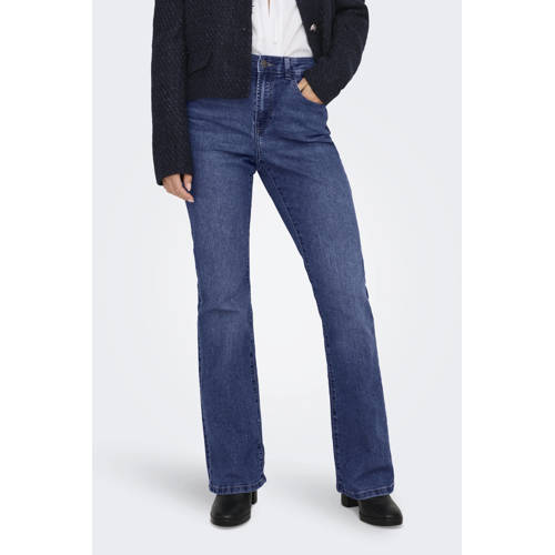 JDY high waist bootcut jeans JDYMOON dark blue denim afbeelding