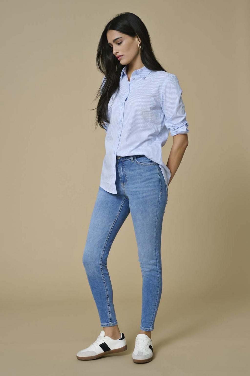 JDY skinny jeans JDYFINA medium blue denim