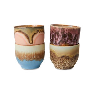 koffiekopje 70s (Ø8 cm) (200 ml) (set van 4)