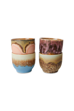 koffiekopje 70s (Ø8 cm) (200 ml) (set van 4) 