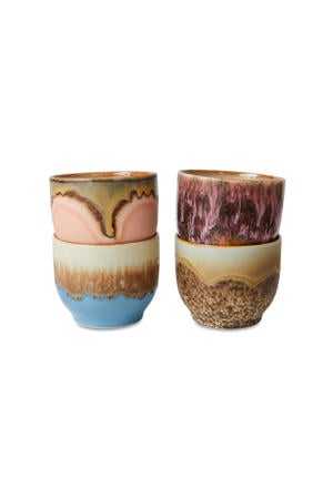 koffiekopje 70s (Ø8 cm) (200 ml) (set van 4)