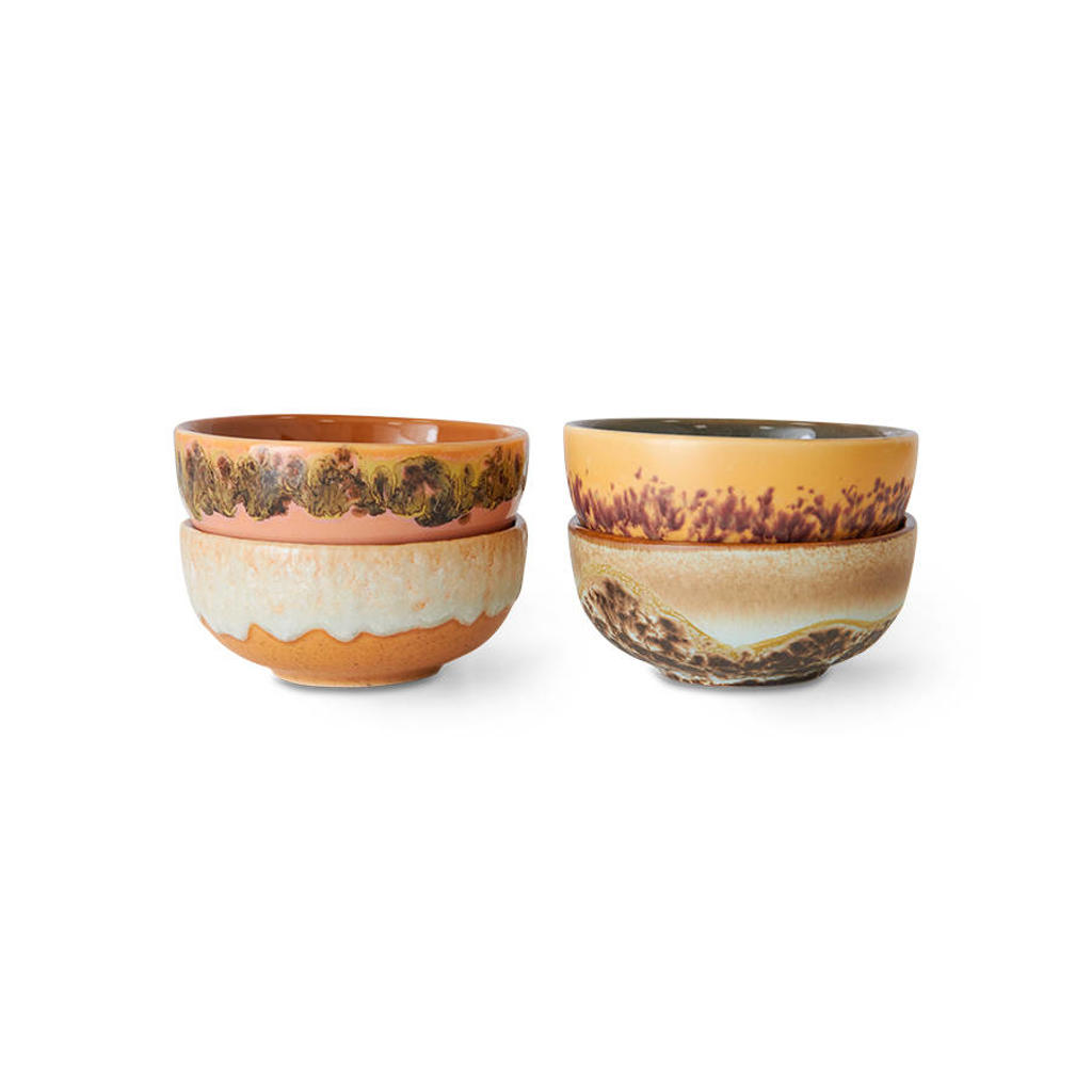HKLIVING kom 70s (Ø8,3 cm) (set van 4)