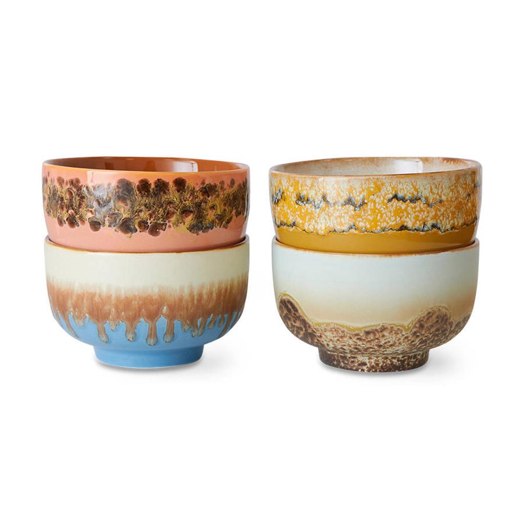HKLIVING kom 70s (Ø13,5 cm) (set van 4)