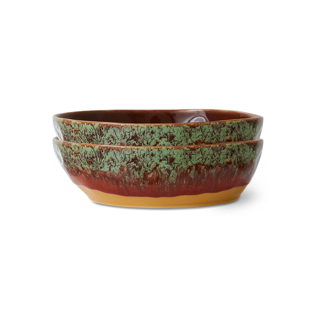 HKLIVING pastabord 70s (Ø19,5 cm) (set van 2)
