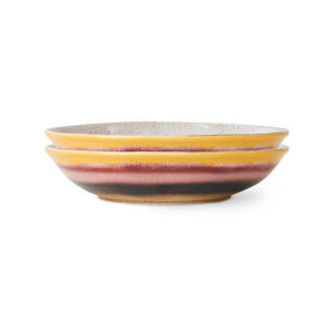 diep bord 70s (Ø21 cm) (set van 2)