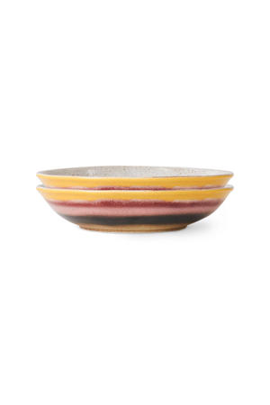 diep bord 70s (Ø21 cm) (set van 2)