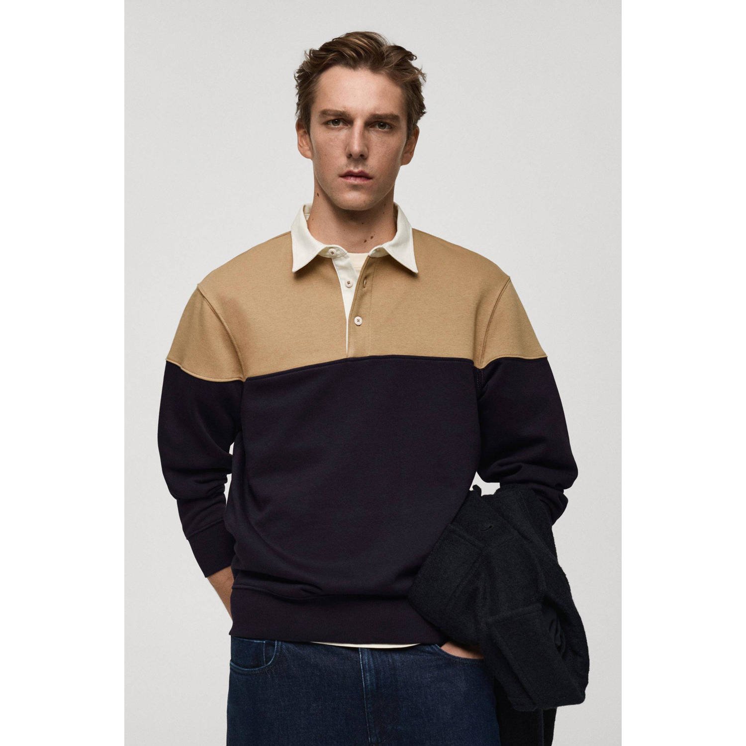 Mango Man sweater donkerblauw
