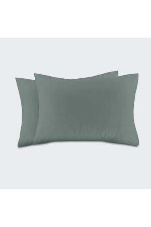 basis kussensloop - donkergroen (60x70 cm) (set van 2)