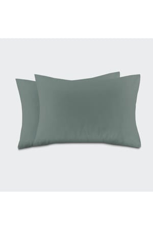 basis kussensloop - donkergroen (60x70 cm) (set van 2)