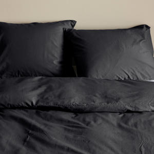 basis dekbedovertrek 2-persoons - zwart (200x200 cm)